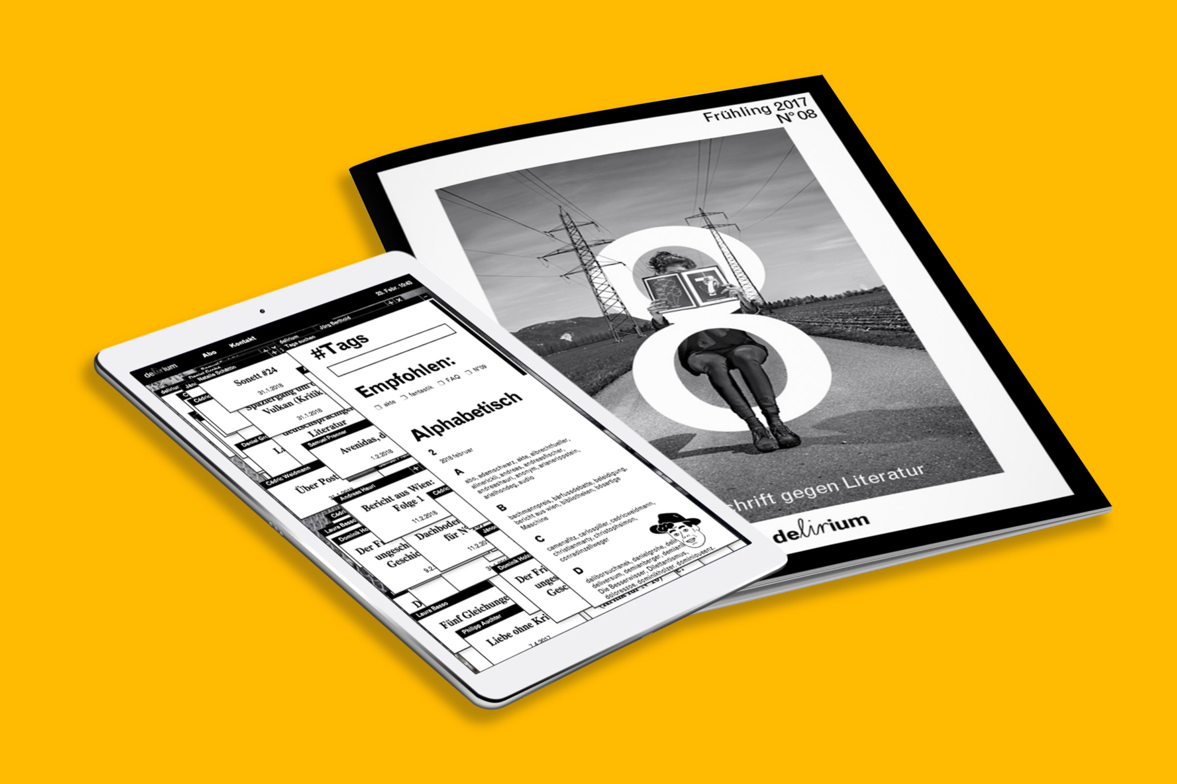 Delirium Zeitschrift und seite Magazin analog und digital Captns