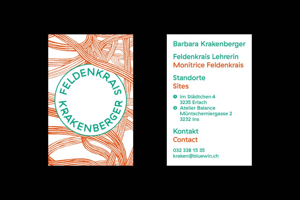 Captns – Identität Feldenkrais Kurse von Barbara Krakenberger – Visitenkarte