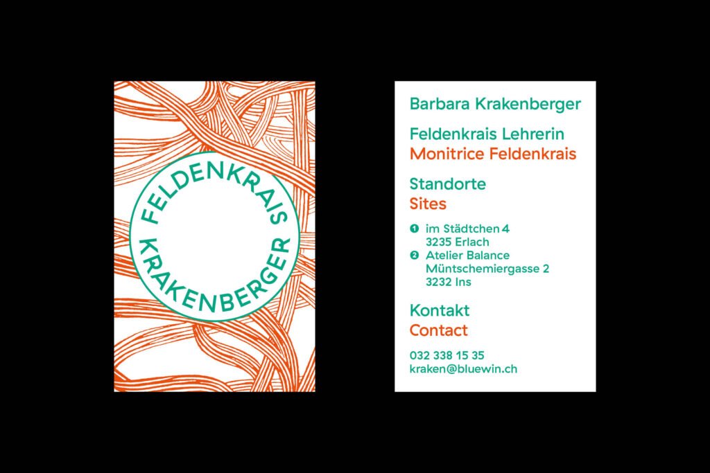 Captns – Identität Feldenkrais Kurse von Barbara Krakenberger – Visitenkarte