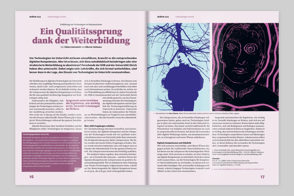 Captns Konzept und Gestaltung: Editorialdesign EHB-Magazin skilled