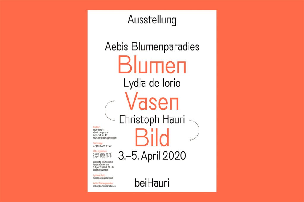 Captns Konzept und Gestaltung: Flyer Ausstellung «Blumen Vasen Bild»