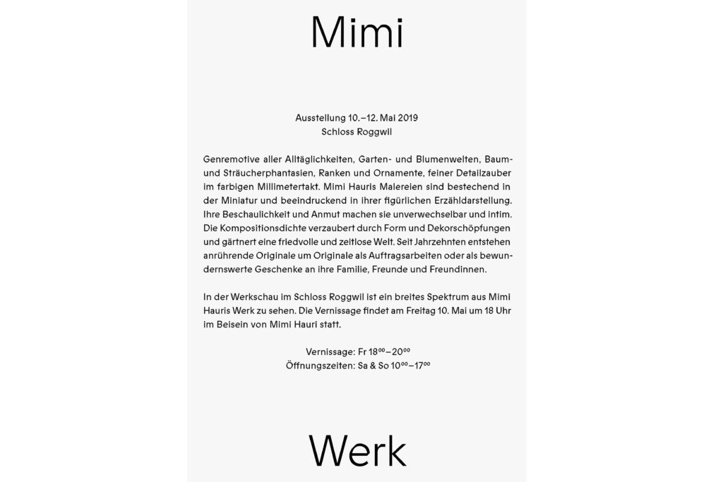 Captns Konzept und Gestaltung: Flyer Mimi Hauri-Schiesser