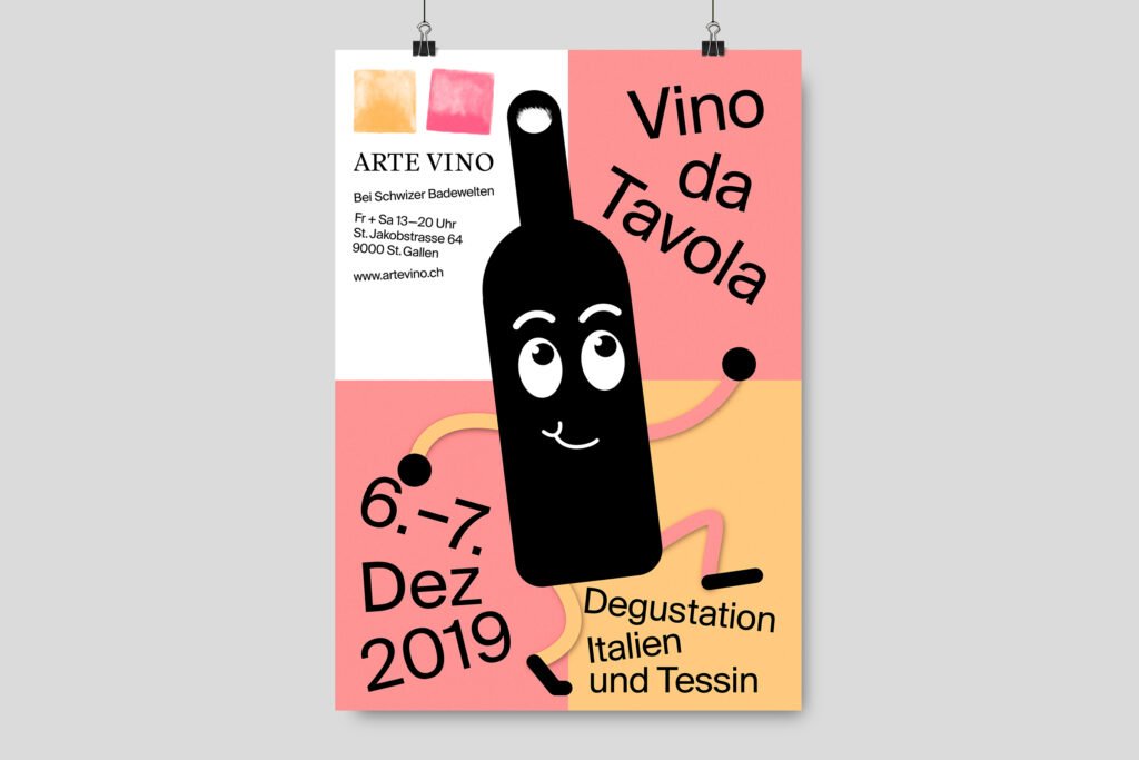 Captns Konzept und Gestaltung Arte Vino Plakat Vino da Tavola 2019