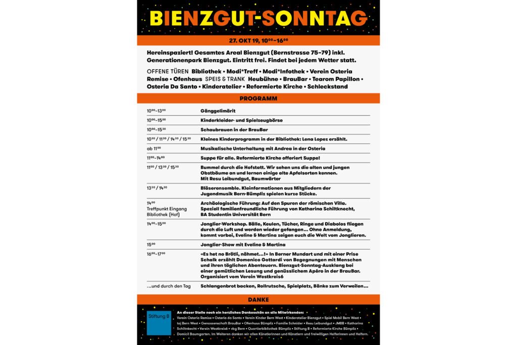 Captns Konzept und Gestaltgun: Bienzgut Sonntag