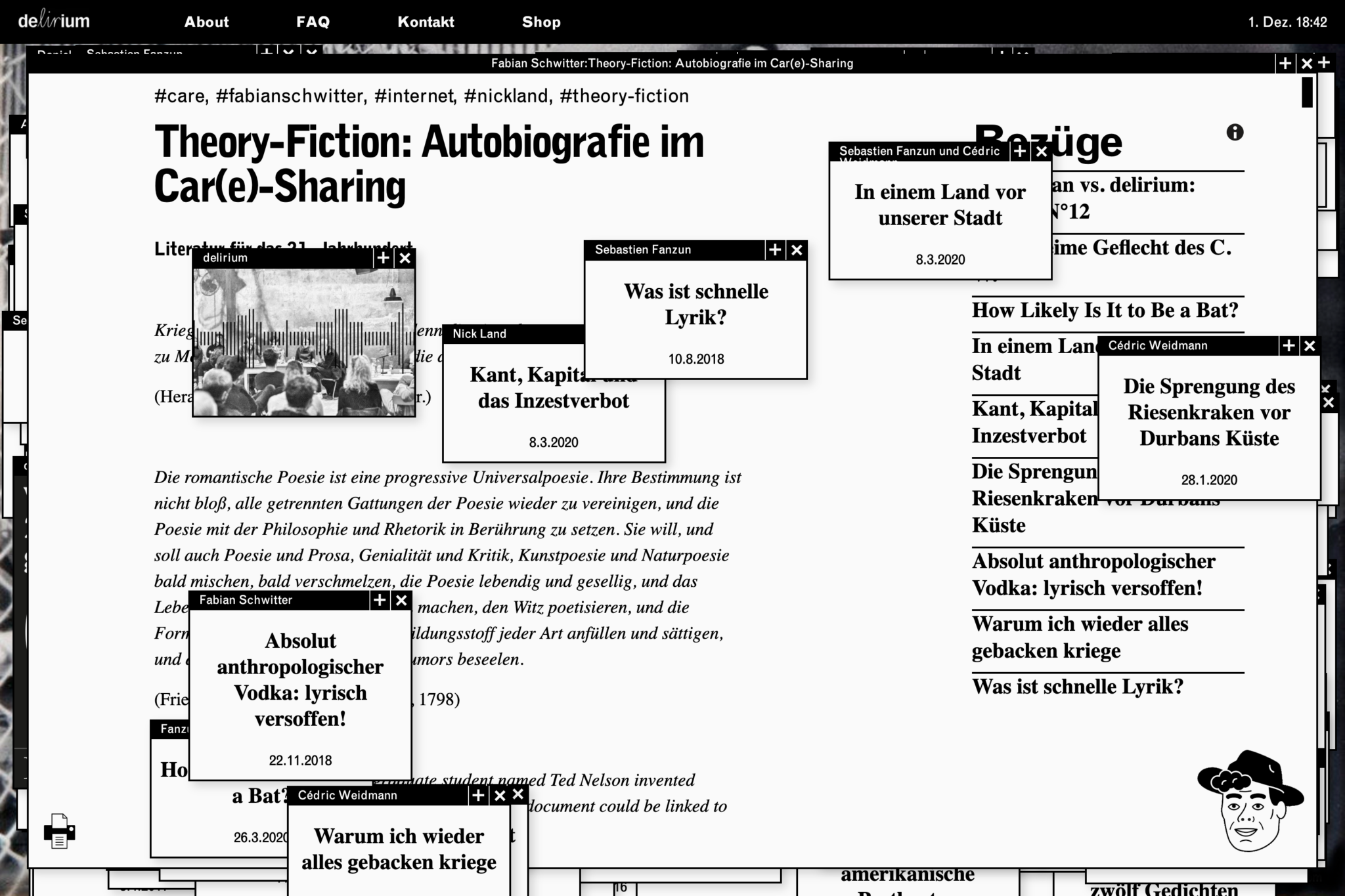 Delirium Zeitschrift und seite Magazin analog und digital Captns