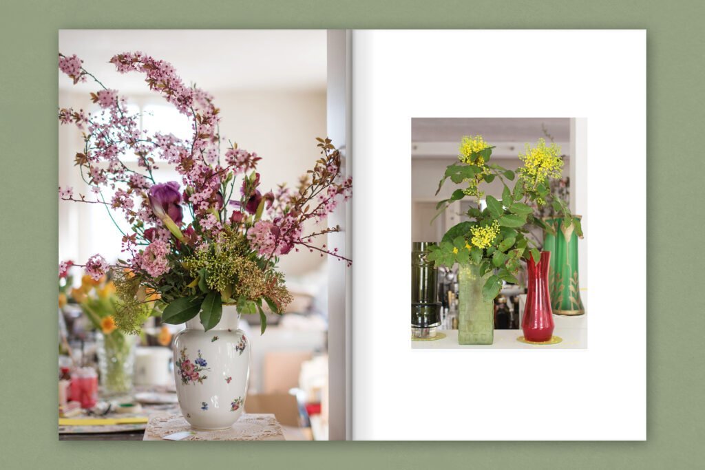 Captns Konzept und Gestaltung: Christoph Hauri, Gestaltung Heft Frühling Vasen Blumen drin und drum