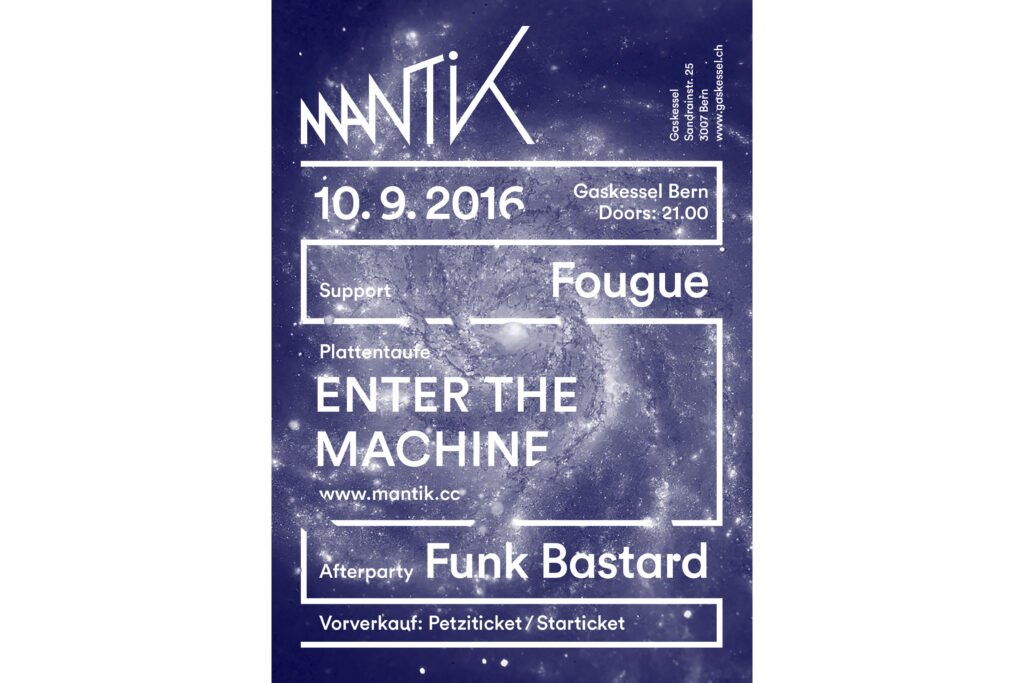 Captns Konzept und Gestaltung: Mantik Band Flyer