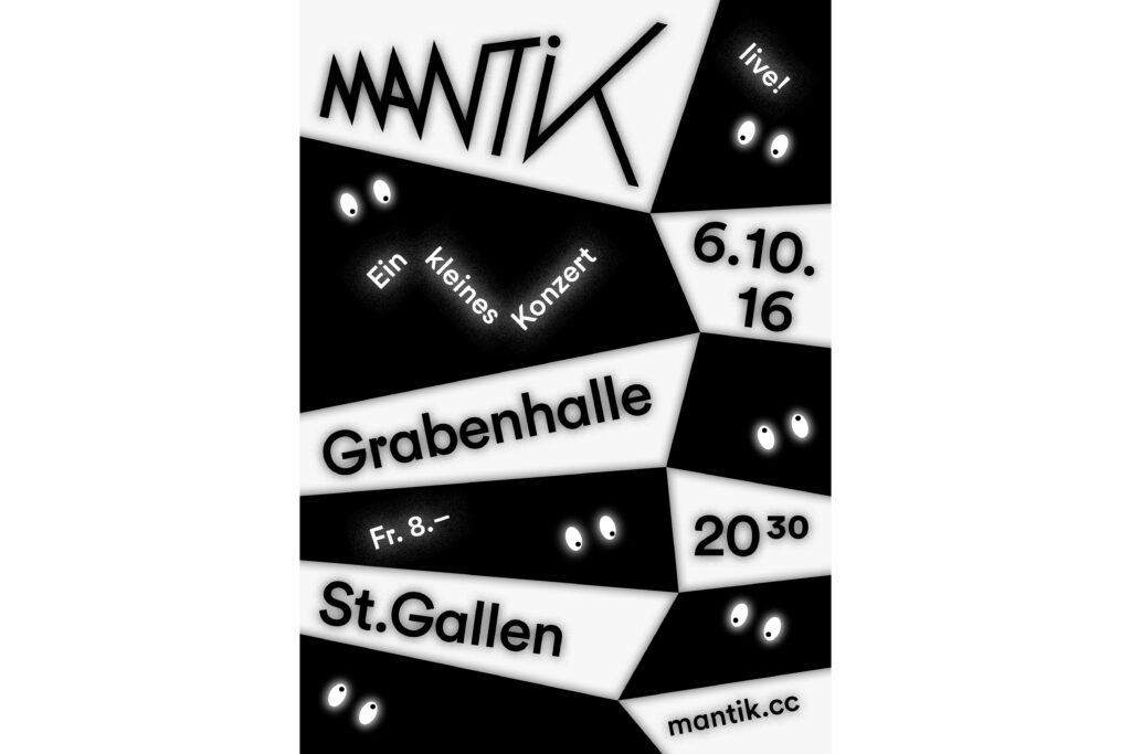 Captns Konzept und Gestaltung: Mantik Band Flyer