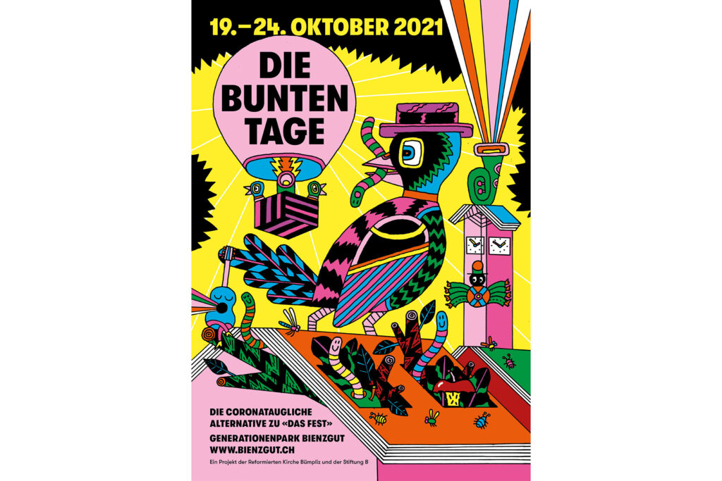 Captns Konzept und Gestaltung Die bunten Tage Bienzgut Flyer