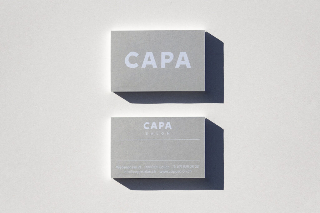 Visuelle Identitaet CAPA Salon: Visitenkarte