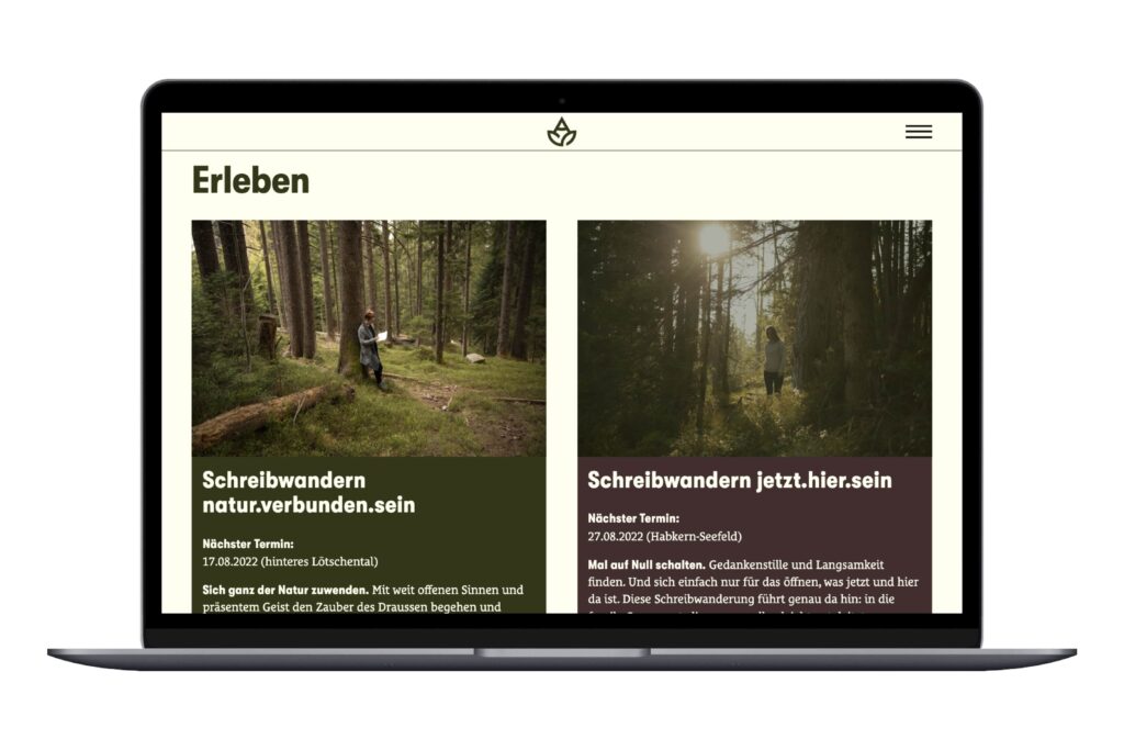 Captns Konzept und Gestaltung: Visuelle Identität Schreibwandern