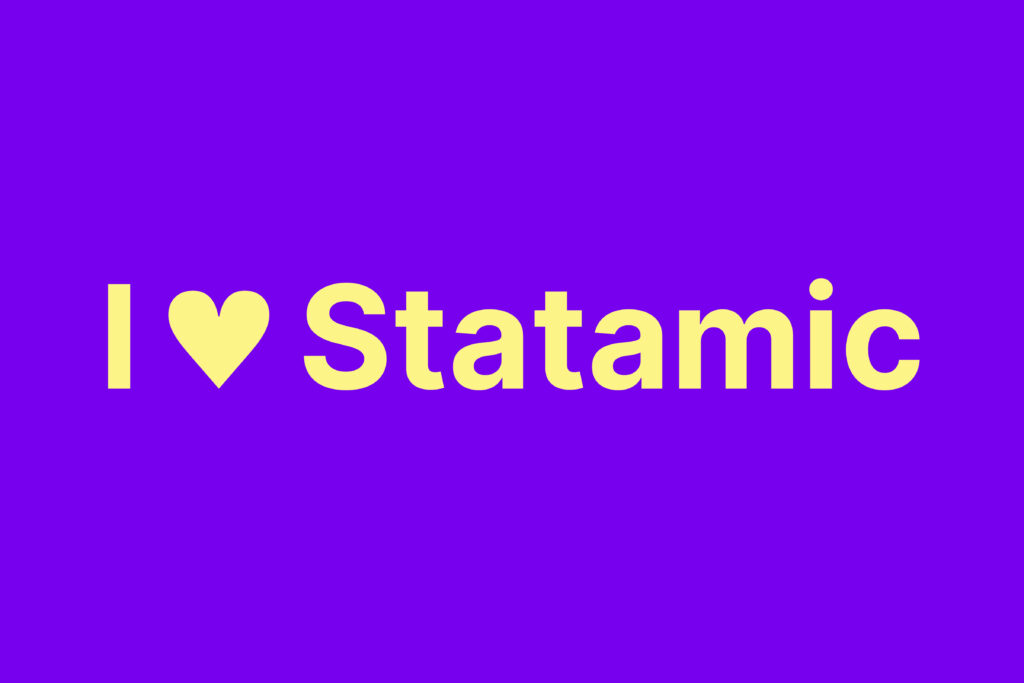 Captns Konzept und Gestaltung: I love Statamic